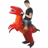 Kids' Red Raptor Ride-On Inflatable