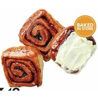 Gourmet Cinnamon Buns Plain or With Cream Cheese Icing