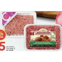 Johnsonville Ground Sausage, Compliments Extra Lean Ground Chicken or Minced Turkey, Sungold Lean Ground Lamb, Compliments Ground Pork, Noble Premium Lean Ground Bison or Fontaine Ground Veal