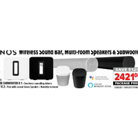 Sonos Wireless Sound Bar, Multi-Room Speakers & Subwoofer