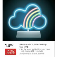 Rainbow Cloud Neon Desktop Led Lamp
