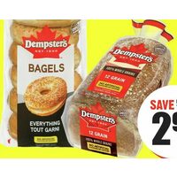 Dempster's Bagels, Whole Grain Bread