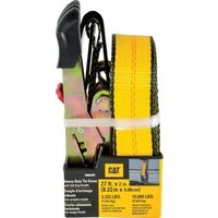 Cat 2 in. x 27 ft 10,000 lb Ratchet Tie-Down Strap with Flat Hooks