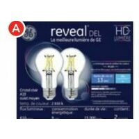 GE "Reveal" A19 LED Bulbs
