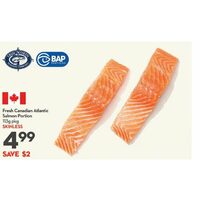 Fresh Canadian Atlantic Salmon Portion