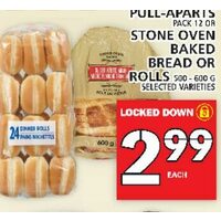 Dinner Rolls, Dempster's Signature Pull-Aparts Or Stone Oven Baked Bread Or Rolls