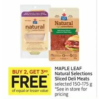 Maple Leaf Natural Selections Sliced Deli Meats