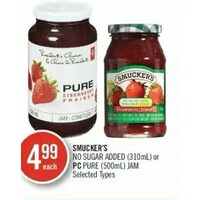 Smucker's No Sugar Added Or PC Pure Jam