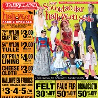 Fabricland - Sew Spooktacular Halloween Sale (Oshawa/Whitby/Kitchener/St. Catharines/Welland) Flyer