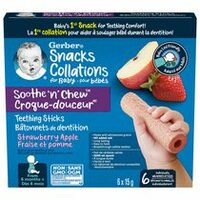 Gerber Soothe & Chew Baby Teething Sticks or Baby Cereal Power Blend 