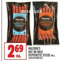Halenda's Hot Or Mild Pepperette Sticks