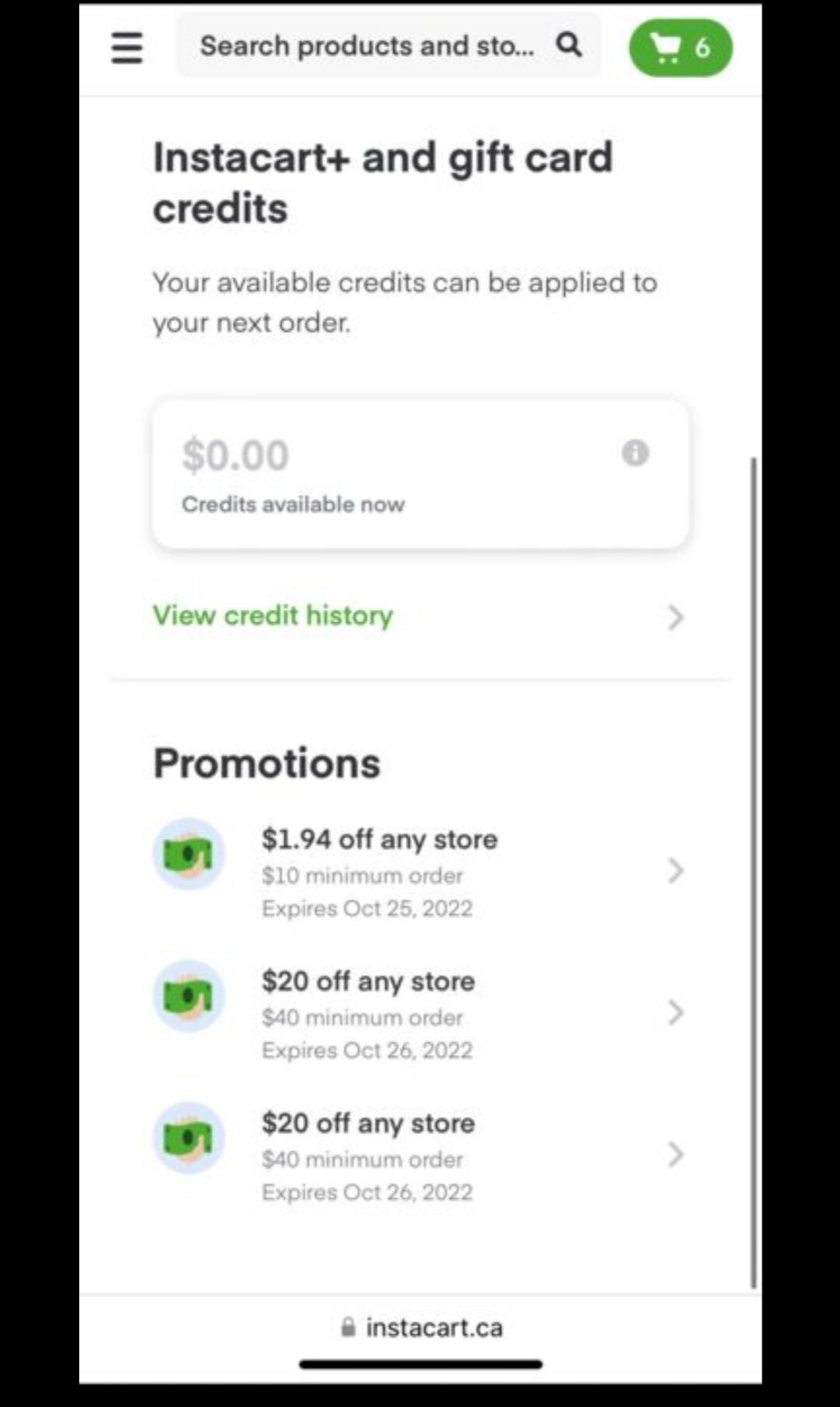 Do Instacart Credits expire?