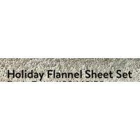 Holiday Flannel Sheet Set - Twin