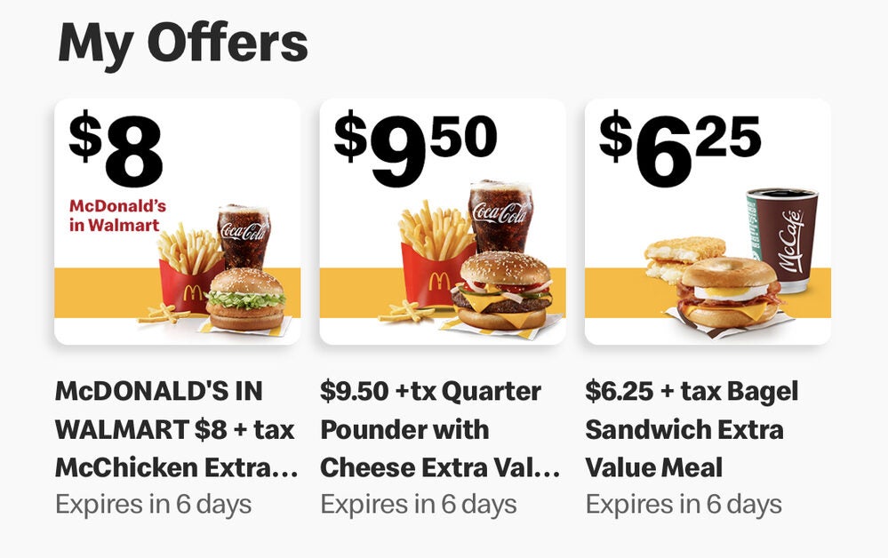 [McDonalds] $8 McChicken Meal, $9.50 Quarter Pounder with Cheese Meal ...