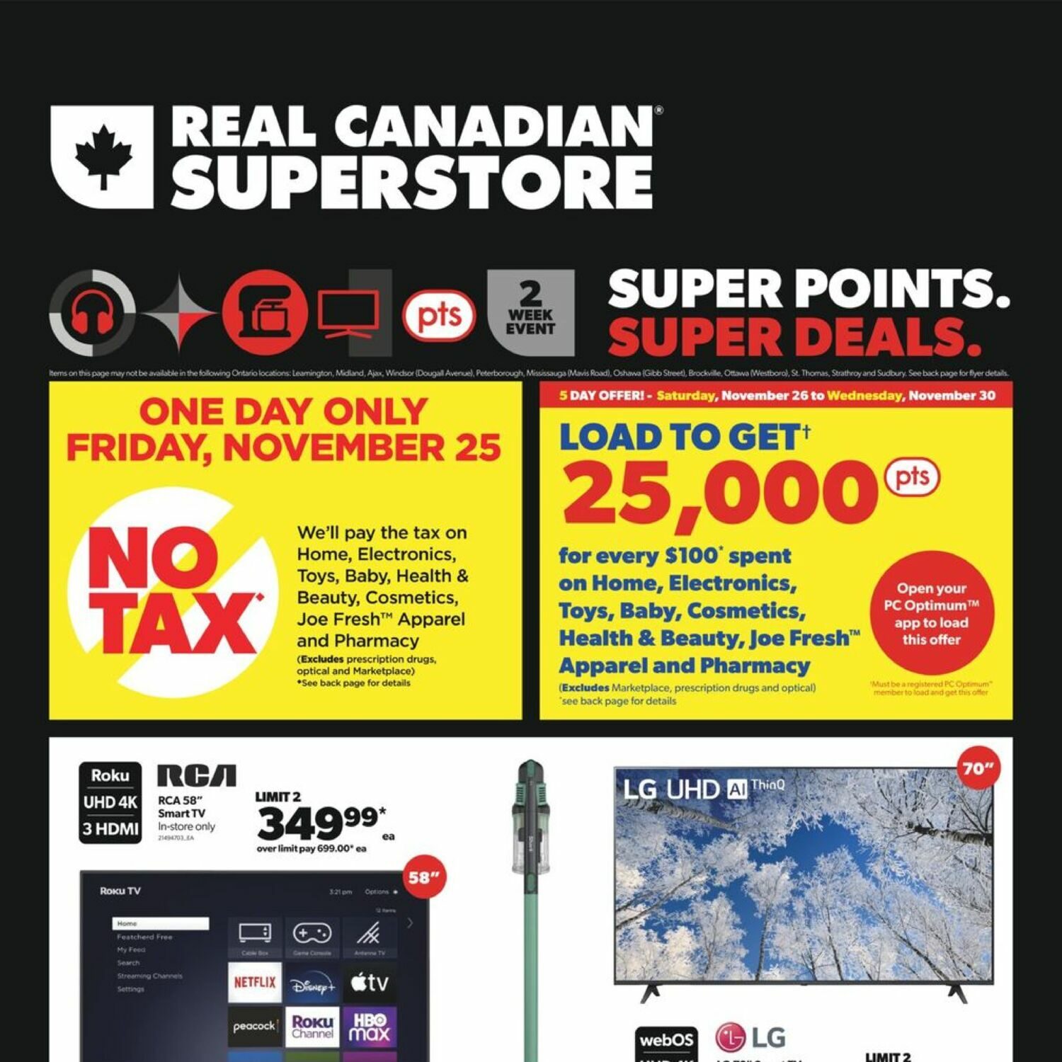 Real Canadian Superstore Weekly Flyer - Black Friday Sale - Super Points.  Super Deals. (ON) - Nov 24 – 30 