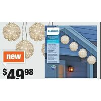 Philips 5.5'' Hanging Spheres Christmas Decoration 