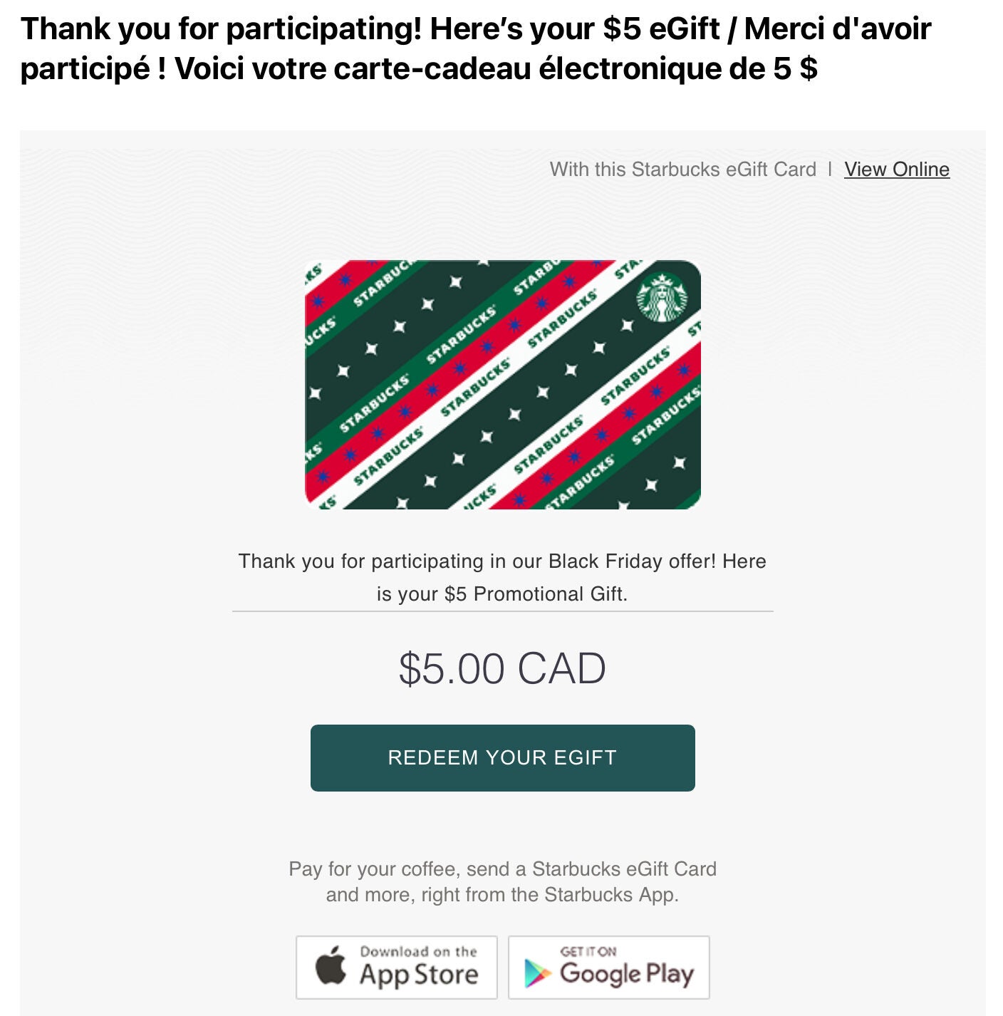 Consumer Alert: Starbucks gift card e-mail scam