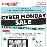 Staples - Cyber Monday Sale (NB) Flyer