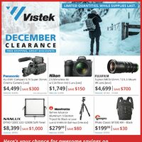 Vistek - December Clearance Sale Flyer