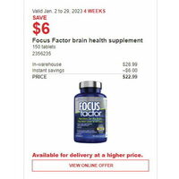 Focus Factor Brain Health Supplement