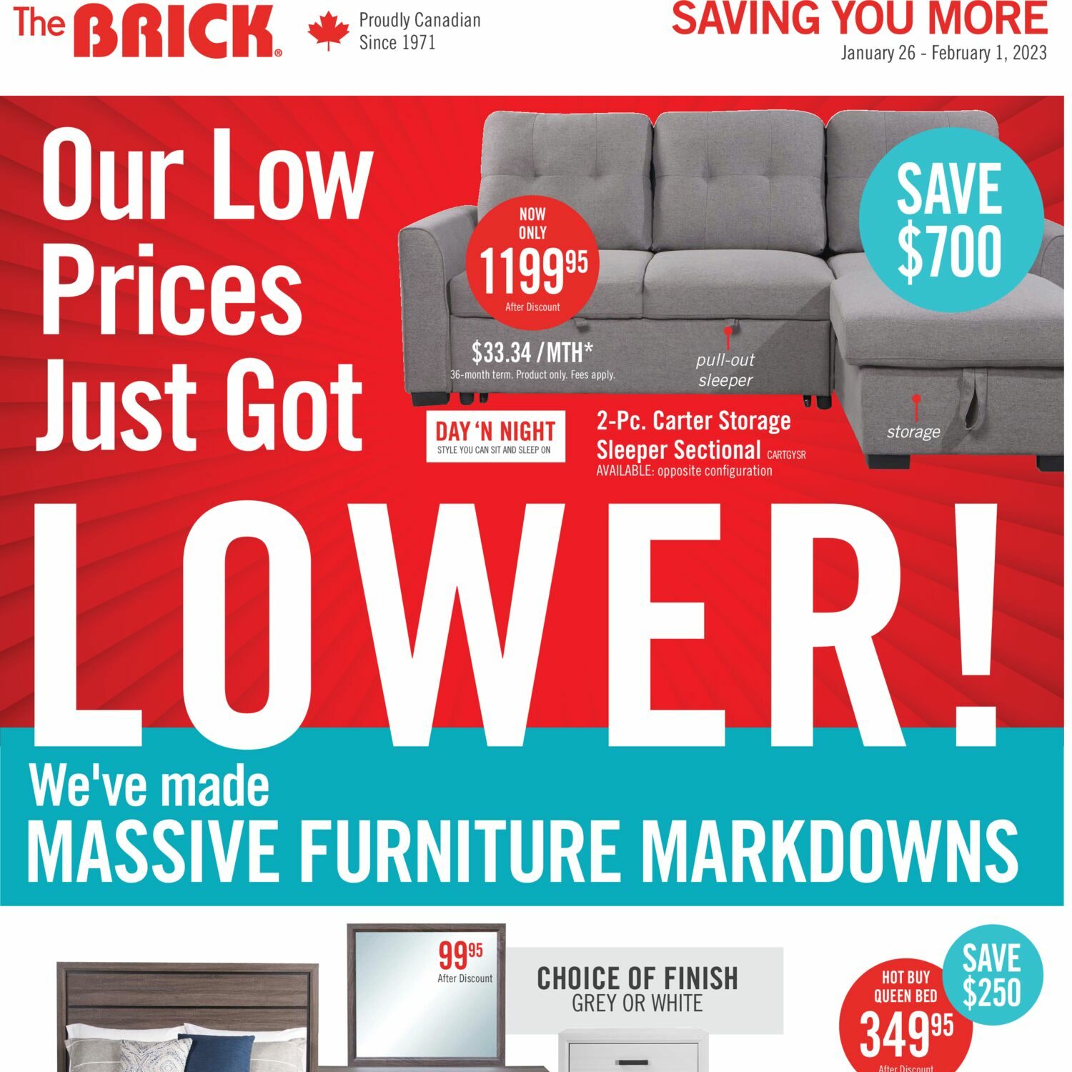 The Brick Weekly Flyer - Saving You More - Massive Furniture Markdowns 