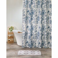 Debbie Travis Faux Linen Shower Curtain 70'' X 72''