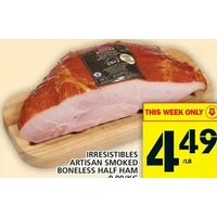 Irresistibles Artisan Smoked Boneless Half Ham