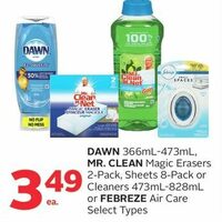 Dawn Mr.Clrean Magic Erasers, Sheets Or Cleaners Or Febreze Air Care 