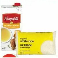 Betty Crocker Mashed Potatoes, Campbell's Broth or No Name Rice