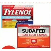 Benylin Cough Syrup, Sudafed or Tylenol Cold Products