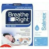 Breath Right Nasal Strips or Salinex Nasal Care Products