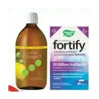 Nature's Way Fortify Probiotic Capsules, Nutrasea or Nutravege Omega-3 Products