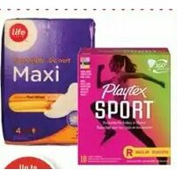 Playtex Sport Tampons, Carefree Liners or Life Brand Pads
