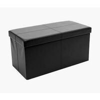 Lahti Collapsible, Faux Leather Storage Bench