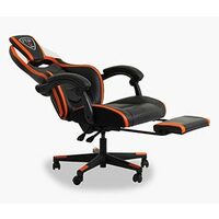 Gamborg Deluxe Black / Orange Faux Leather Gaming Chair 
