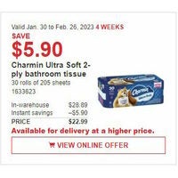 Charmin Ultra Soft 2-Ply Bathroom Tissue