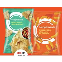 Compliments Tortilla Chips Or Cheese Snacks