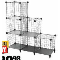 Stylewell 6-Cube Grid Wire Storage Shelves 