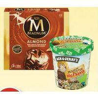 Ben & Jerry's Non-dairy Dessert Or Magnum Ice Cream Bars