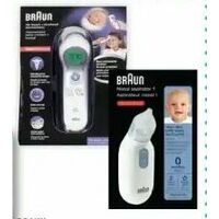 Braun Nasal Aspirator, Thermoscan 5 or No Touch + Forehead Thermometer