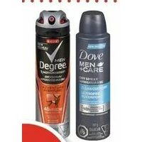 Dove 0% Aluminum Stick, Degree Men Or Dove Men+care Dry Spray Antiperspirant/ Deodorant