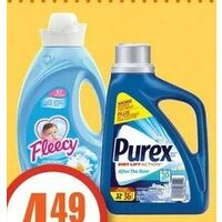Fleecy Fabric Softener, Tide Simply Or Purex Laundry Detergent