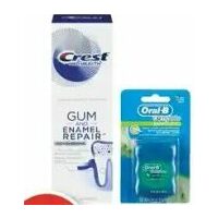 Oral-B Complete Satin Floss, Crest Pro-health Advanced Or Gum And Enamel Repair Toothpaste