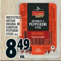 Iresistibles Artisan Original Or European Pepperoni Sticks