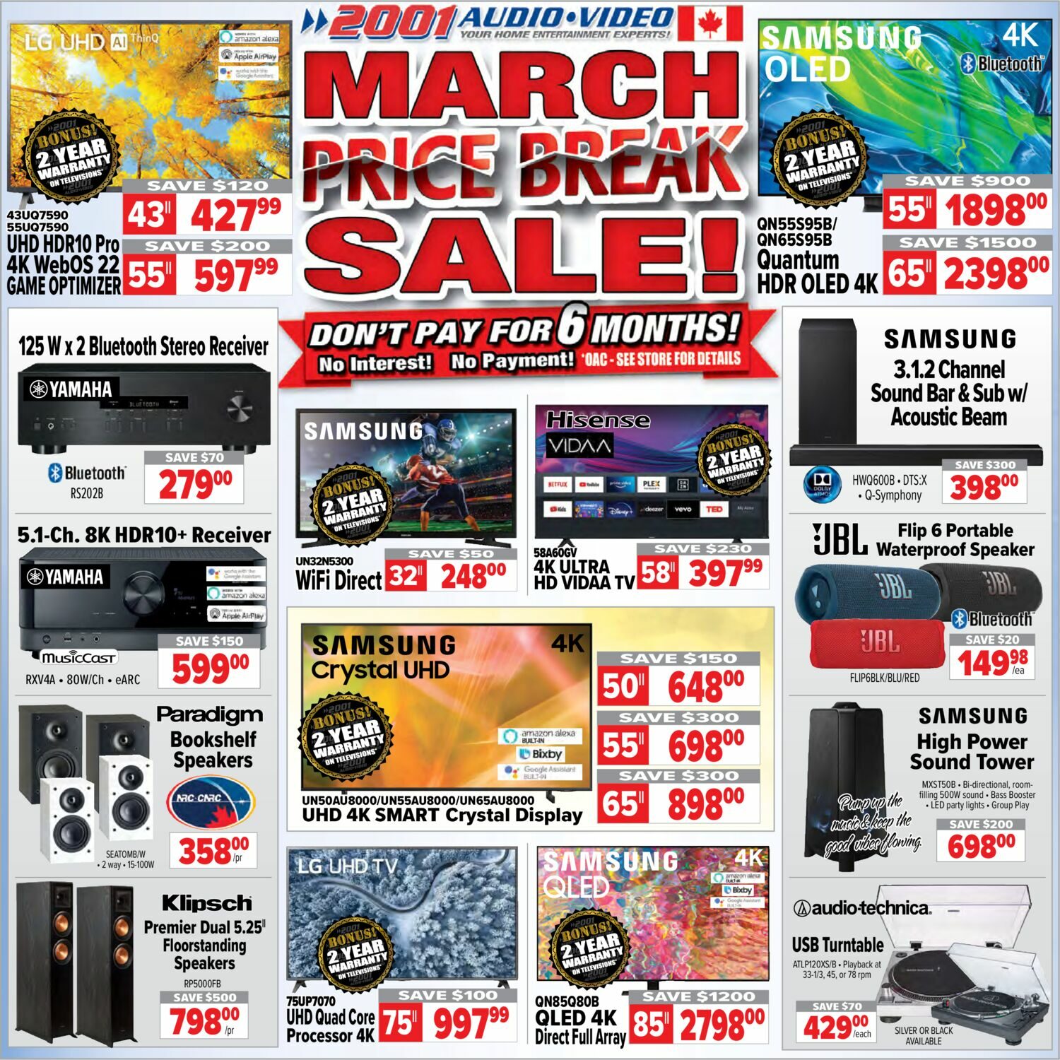 2001 Audio Video Weekly Flyer Weekly Deals March Price Break Sale   1500x1500 Crop North Force 