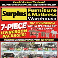 Surplus Furniture - 7-Piece Living Room Packages (Thunder Bay/ON) Flyer