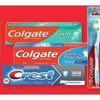 Colgate Cavity, Max Fresh Or Regular Or Crest Complette, Cavity Or Tartar Protection Toothpaste Or Oral-,B, Colgate Or Gum Manual Toothbrushes 