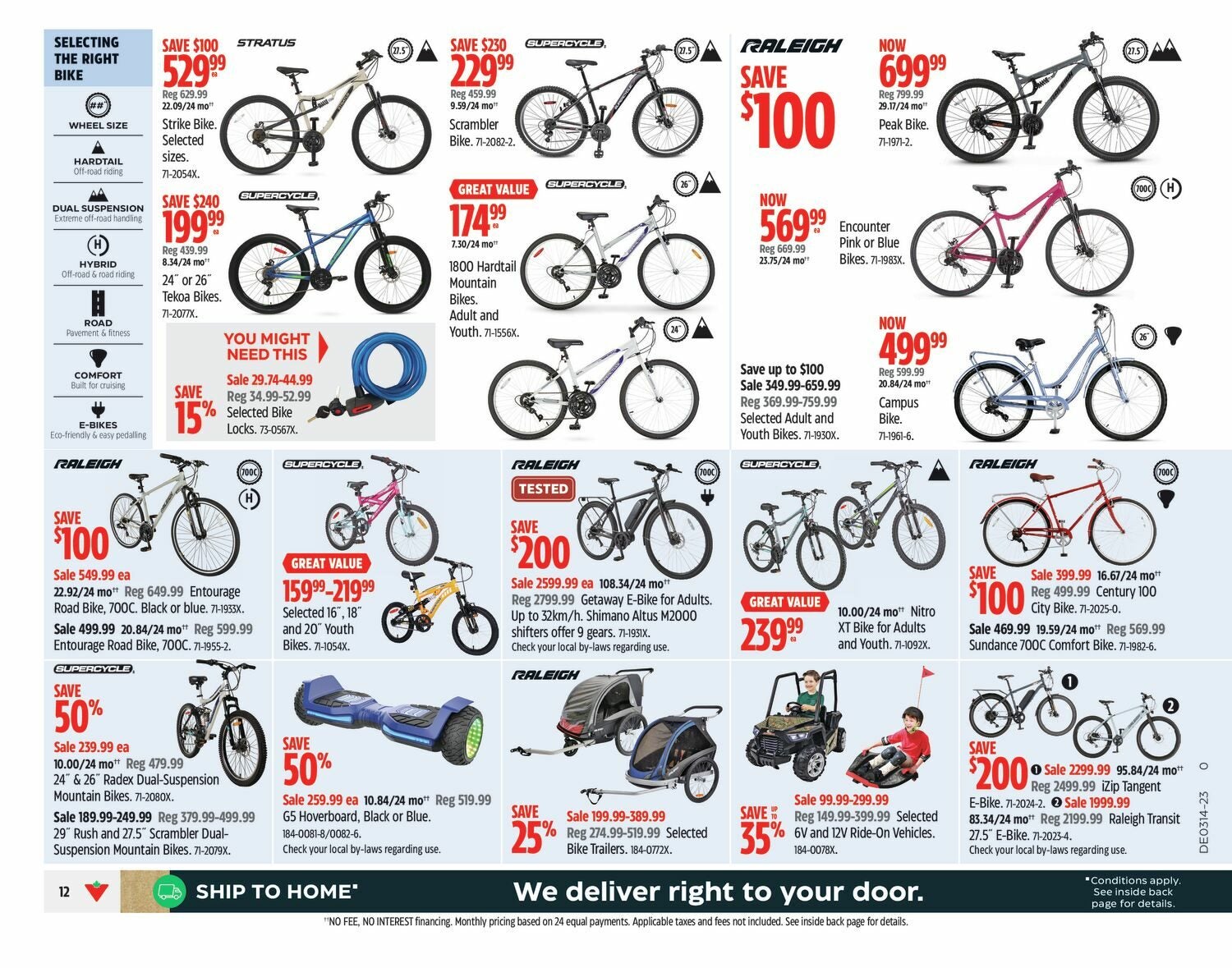 Canadian tire best sale flyer bikes