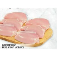 Maple Leaf Prime Raised Without Antibiotics Fresh Boneless Skinless Chicken Thighs