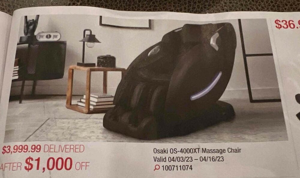 osaki 4000xt costco